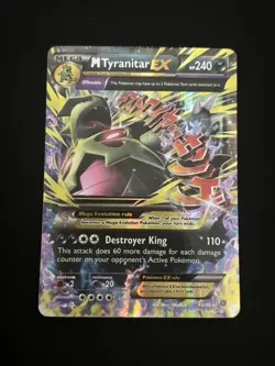 M Tyranitar EX 43/98 XY - Ancient Origins Holo Pokemon TCG - DMG - Image 1