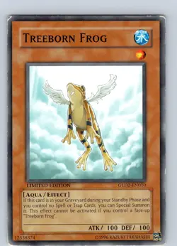 Yu-Gi-Oh TCG Treeborn Frog GLD2-EN010 Limited Edition Common Card Played MP - Image 1