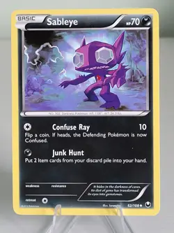 Pokemon TCG, Black & White, Sableye, Dark Explorers, 62/108 - Image 1