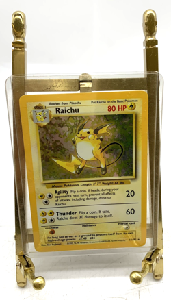 Pokemon TCG Raichu Holo Rare Card 14/102 Base Set - Image 1