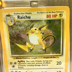 Pokemon TCG Raichu Holo Rare Card 14/102 Base Set - Image 3
