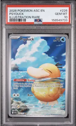 Pokemon TCG Me: Ascended Heroes Psyduck 226/217 IR Holo PSA 10 - Image 1