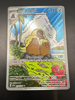 Pokemon TCG Alolan Dugtrio 208/191 Illustration Rare Surging Sparks - Image 1