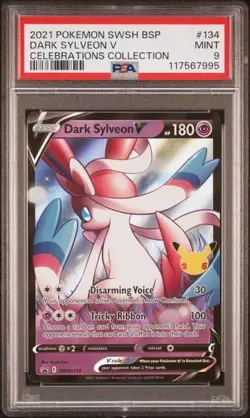 Dark Sylveon V SWSH134 SWSH: Sword & Shield Promo Cards Holo PSA 9 - Image 1