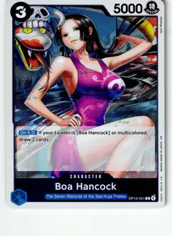 Set Of 2 Boa Hancock OP13-051 Rare Carrying On His Will One Piece Lightly Played - Image 1