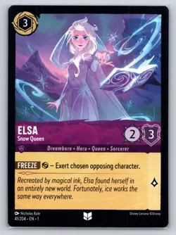 Disney Lorcana The First Chapter #41/204 Elsa - Snow Queen - Image 1
