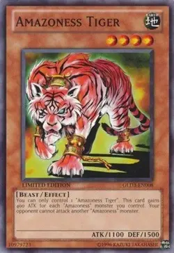 Yugioh - Amazoness Tiger - Limited Edition NM - Free Holographic Card - Image 1