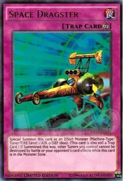 Yugioh - Space Dragster - Limited Edition Super Rare NM - Free Holographic Card - Image 1