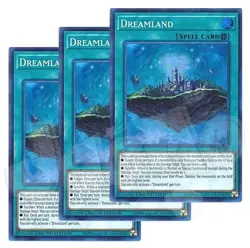 Yugioh - Dreamland x 3 - Limited Edition Super Rare NM - Free Holographic Card - Image 1