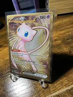 Mew EX 151 UPC Shiny Gold Metal Card Promo 205/165 MEW EN 2023 Pokemon - NM - Image 2