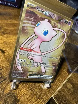 Mew EX 151 UPC Shiny Gold Metal Card Promo 205/165 MEW EN 2023 Pokemon - NM - Image 3