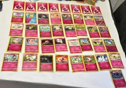 41 LOT Pokemon Cards DISCONTINUED FAIRY PINK Lot 5 Holos Rare TCG ALL DIFFERENT - Image 1