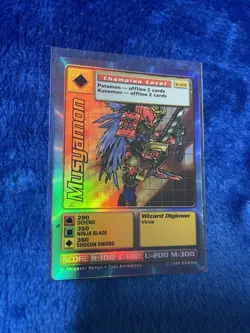 Digimon Card - Musyamon St-20S Holo Foil 1999 Bandai - Image 1