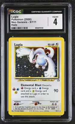 CGC 4 Lugia 2000 Neo Genesis 9/111 Holo Pokemon Card - Image 1