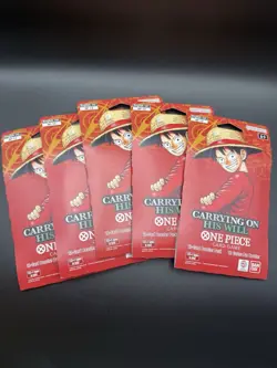 One Piece OP-13 Carrying On His Will Sleeved Booster Pack English 5 PACK! - Image 1