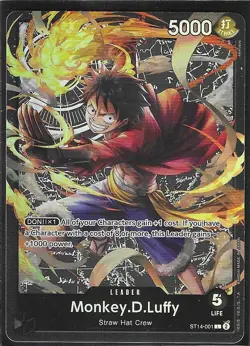 One Piece Monkey.D.Luffy (001) L Starter Deck 14: 3D2Y ST14-001 English Foil NM - Image 2