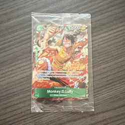 OP-16 Monkey D. Luffy P-135 Winner Stamp Sealed - Image 1