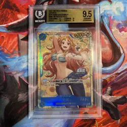 Nami P-112 P Gold Serialized Mini Tin Vol 2 BGS 9.5 GEM MINT One Piece CCG - Image 1