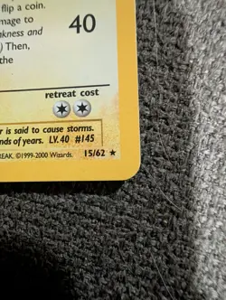 Zapdos - 15/62 - Pokemon Fossil Unlimited Holo Rare Card WOTC NM - Image 4