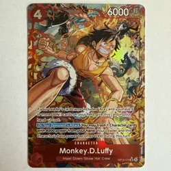 Monkey D Luffy OP16-015 Alternate Art The Time of Battle One PIece English Card - Image 1