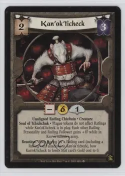 2003 Legend of the Five Rings (L5R) CCG - Winds of Change WoC Kan'ok'ticheck - Image 1