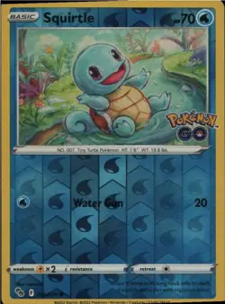 Squirtle 015/078 Common Pokemon GO Pokemon Reverse Holo Lightly Played - Image 1
