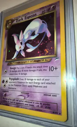 Pokemon Dark Espeon Holo Team Rocket LP 4/105 2000 Nintendo Pokemon TCG - Image 2