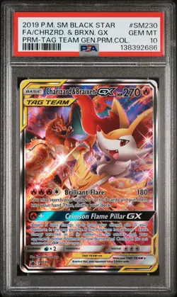 POKEMON BLACK STAR PROMO CHARIZARD & BRAIXEN GX #SM230 PSA 10 Gem Mint 138392686 - Image 1