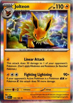 2023 Scarlet & Violet Series - Scarlet & Violet - 151 Jolteon Rare #135 - Image 1