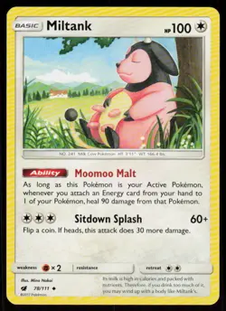 Miltank 78/111 Uncommon Crimson Invasion Pokemon Near Mint - Image 1