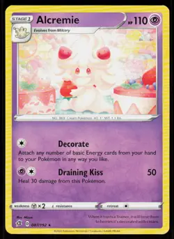 Alcremie 087/192 Rare Rebel Clash Pokemon Near Mint - Image 1