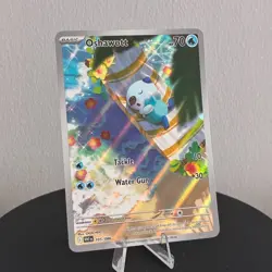 Pokemon TCG Oshawott 105/086 White Flare Illustration Rare NM/Mint - Image 1
