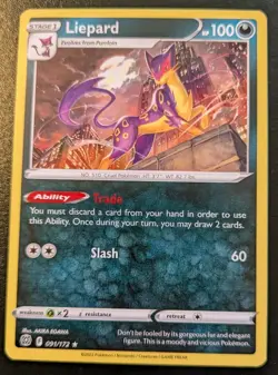 Liepard 091/172 Rare Sword & Shield: Brilliant Stars Pokemon TCG - Image 1