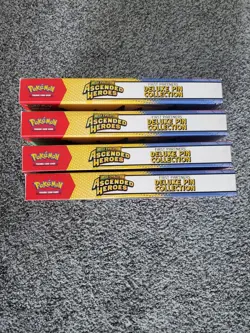 4x Pokemon Ascended Heroes First Partners Deluxe Pin Collection Sealed New Box - Image 2