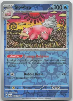 Slowbro 043/198 Rare Scarlet & Violet Pokemon Reverse Holo Near Mint - Image 1