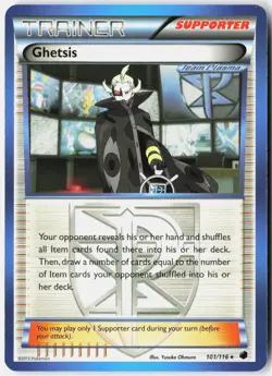 GHETSIS 101/116 HOLO RARE PLASMA FREEZE POKEMON NM - Image 1
