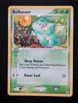 Bulbasaur 54/112 FireRed & LeafGreen Pokemon NM Reverse Holo - Image 1