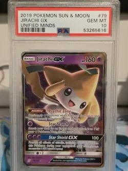 Pokemon TCG Jirachi GX 79/236 Sm-Unified Minds Ultra Rare Holo PSA 10 - Image 1