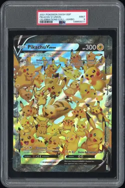 2021 POKEMON SWSH BLACK STAR PROMO PIKACHU V-UNION PSA 9 - Image 1
