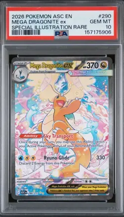 Pokemon 2026 Mega Dragonite ex 290/217 SIR Ascended Heroes GEM MINT PSA 10 - Image 1