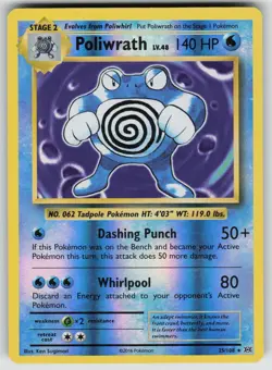 Poliwrath 25/108 Holo Rare Evolutions Pokemon Reverse Holo Lightly Played - Image 1