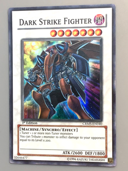 yugioh Dark Strike Fighter CRMS-EN040 1st Ed Super rare Near Mint - Image 1