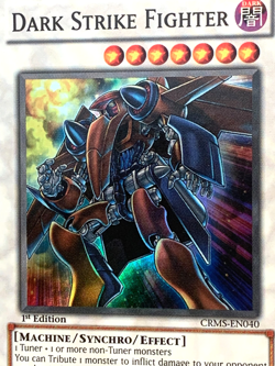 yugioh Dark Strike Fighter CRMS-EN040 1st Ed Super rare Near Mint - Image 2