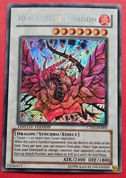 1x Yu-Gi-Oh! Black Rose Dragon - CT05-EN003 - Secret Rare - Limited Edition - NM - Image 1