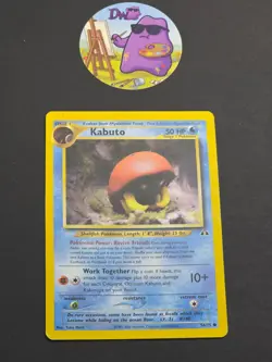 Pokemon TCG Kabuto 56/75 - English WOTC Neo Discovery Non Holo Card LP - Image 1