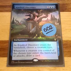 1x Kindred Discovery, Extended Art Foil, MTG LP Light Play - Off Center 002 - Image 3