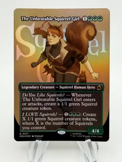 MTG Marvel Super Heroes THE UNBEATABLE SQUIRREL GIRL Borderless Foil Rare #371 - Image 1