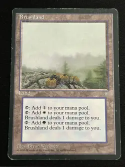 MTG Magic the Gathering Brushland Ice Age MP - Image 3