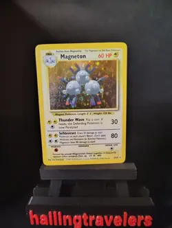 Magneton 9/102 Holo Holo Rare Base Set Unlimited Pokemon Holo Moderately Played - Image 1