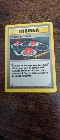 Pokemon Center 85/102 Uncommon Base Set Unlimited Pokemon Lightly Played - Image 1